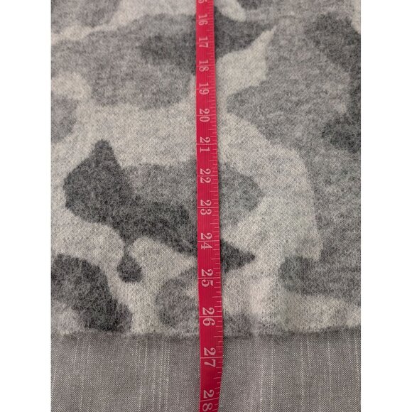 Athleta Womens Gray Camouflage Sweater Alpaca Wool Blend Long Sleeve Crewneck M - Picture 8 of 11
